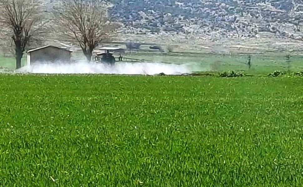 Araban'da sarı pas hastalığını önlemek amaçlı ilaçlı mücadele başlatıldı