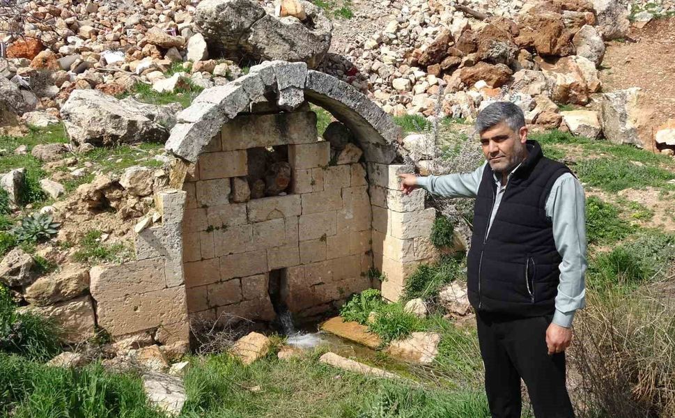Gaziantep'te kar ve yağmur bereketi: Tarihi çeşmelerden su akmaya başladı