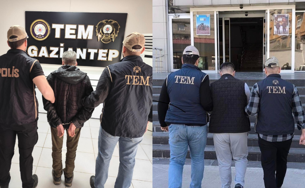 Gaziantep'te kırmızı bültenle aranan 2 terörist yakalandı!