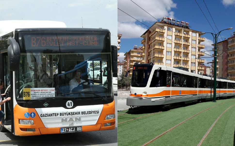 Gaziantep'te vatandaşlara ücretsiz toplu taşıma müjdesi!
