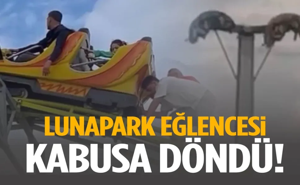 Lunapark eğlencesi kabusa döndü: Metrelerce yüksekte baş aşağı asılı kaldılar