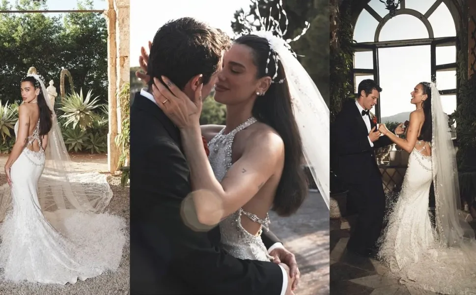 İşte Dua Lipa'nın düğününden yeni kareler! Dua Lipa'nın milyonluk düğünü! Fotoğraflarına beğeni yağdı