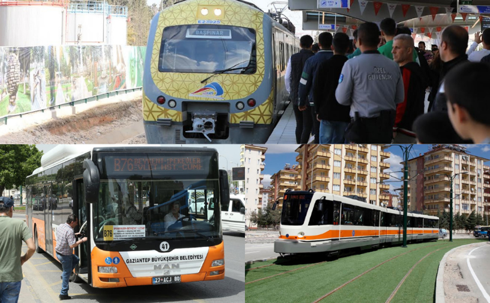 Gaziantep'te 15 Temmuz'da toplu ulaşım ücretsiz!