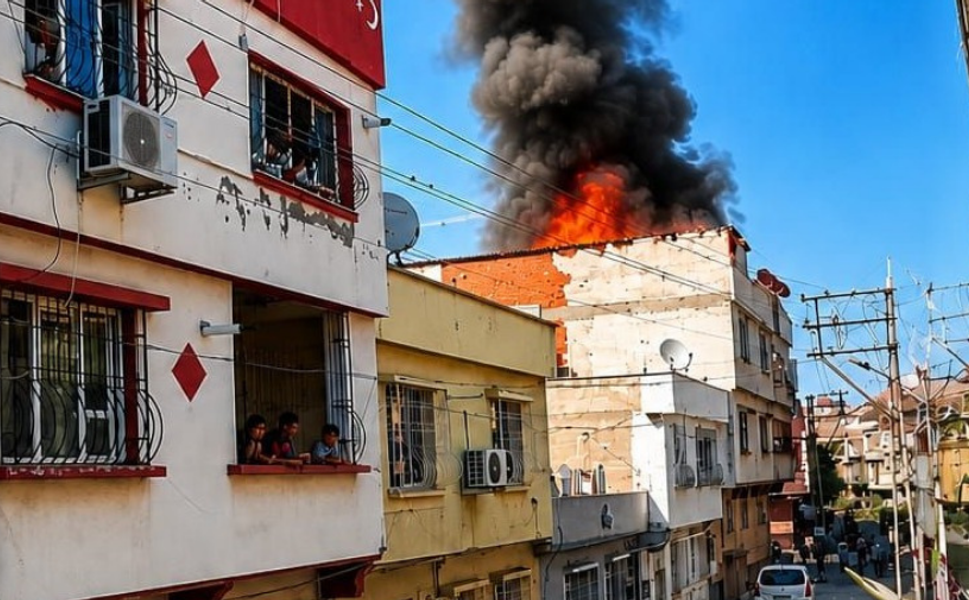 Gaziantep'te yangın paniği: Mahalleyi siyah duman kapladı
