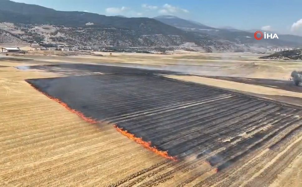 Gaziantep'te korkutan tarla yangını