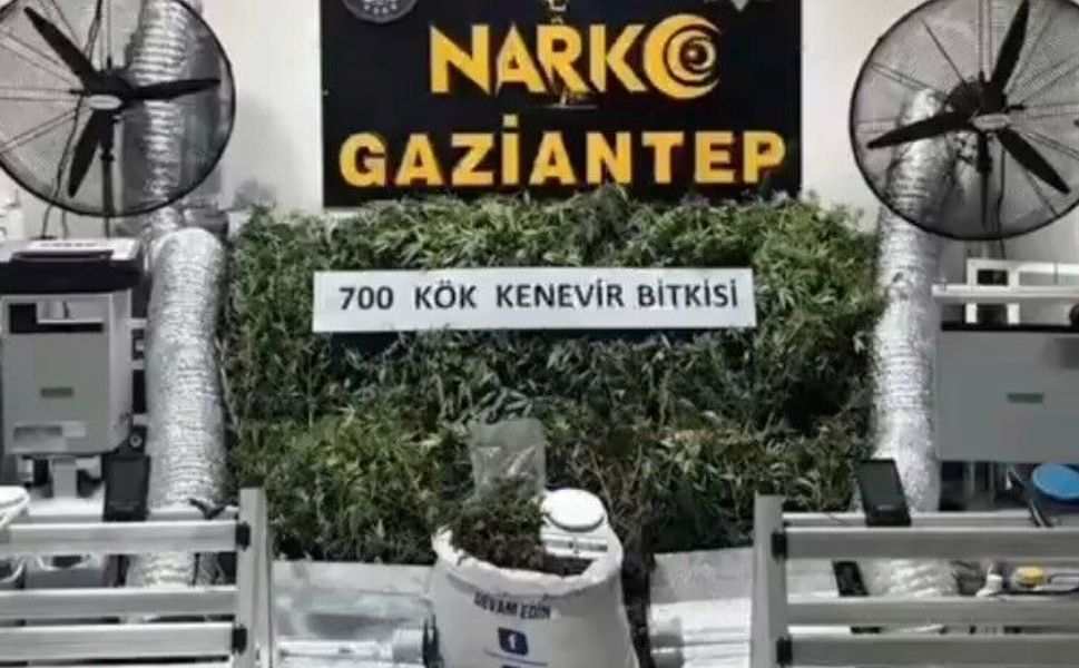 Gaziantep'te uyuşturucu imalathanesine baskın