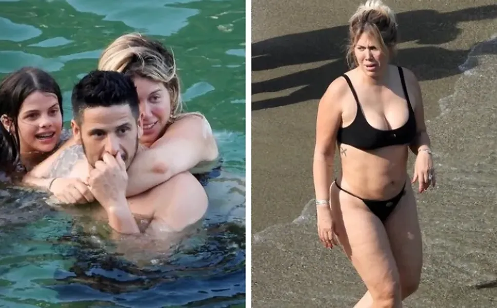 Wanda Nara tatilde! Plaj görüntüleri sosyal medyada gündem oldu