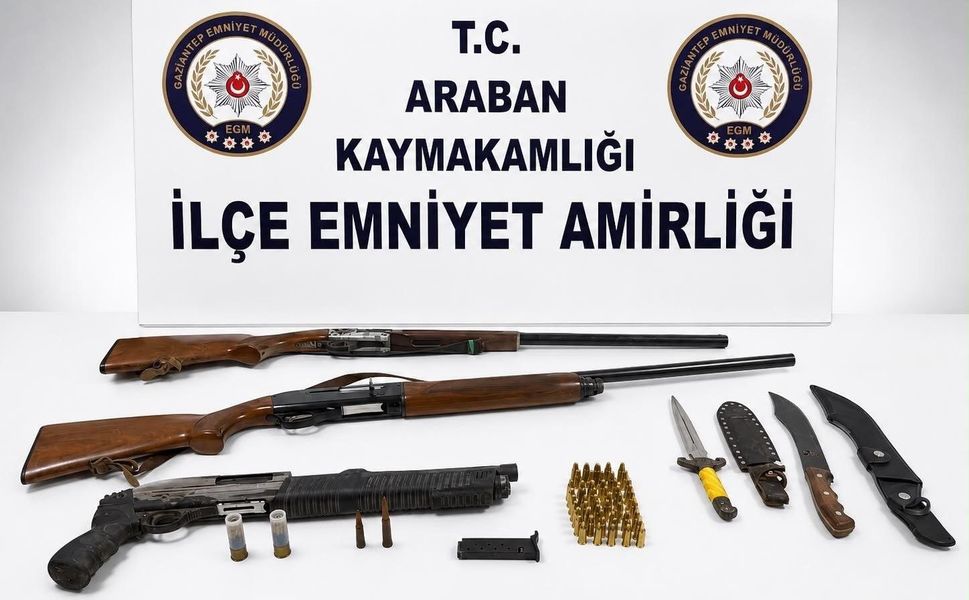 Gaziantep'te 3 adet ruhsatsız tüfek ele geçirildi: 1 gözaltı