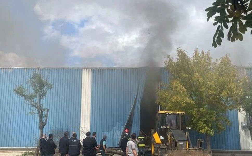 Gaziantep'te pamuk fabrikasında yangın