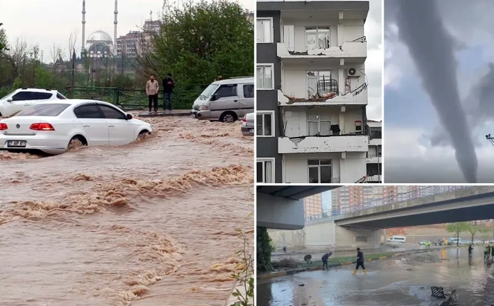 Gaziantep'i "Süper Hücre" Vurdu: Dolu, Hortum ve Şiddetli Rüzgâr Geceyi Kabusa Çevirdi