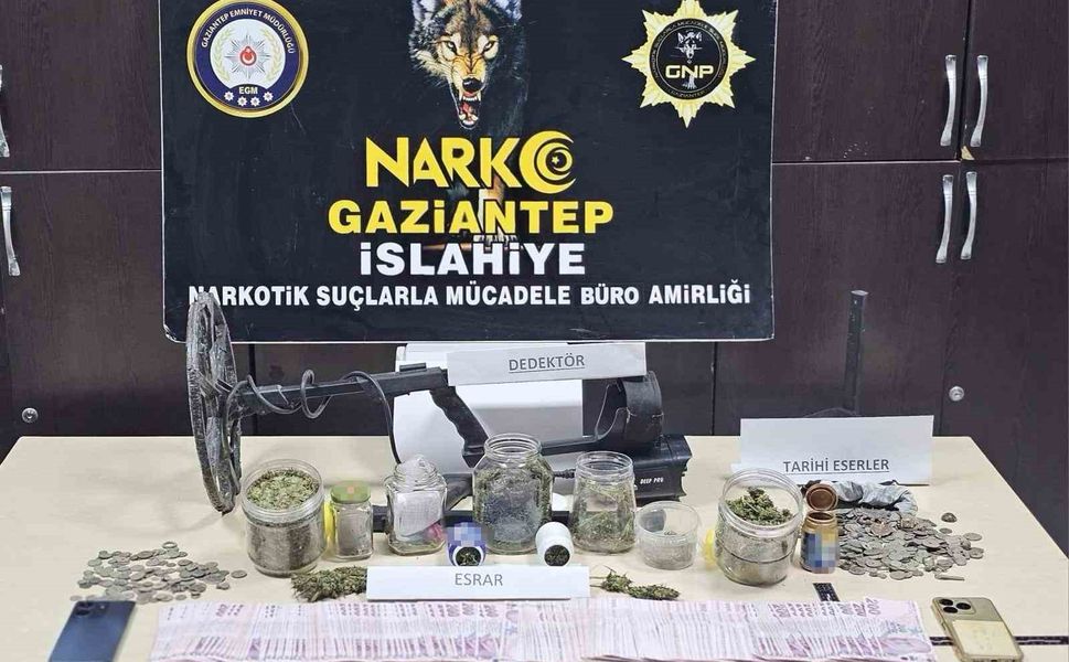 Gaziantep'te 495 adet tarihi eser sikke ele geçirildi: 1 gözaltı