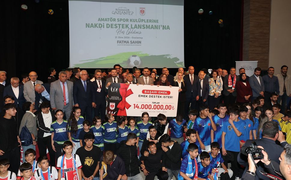 Gaziantep Büyükşehir’den amatör spora bu yıl da 14 milyon TL'lik dev destek!