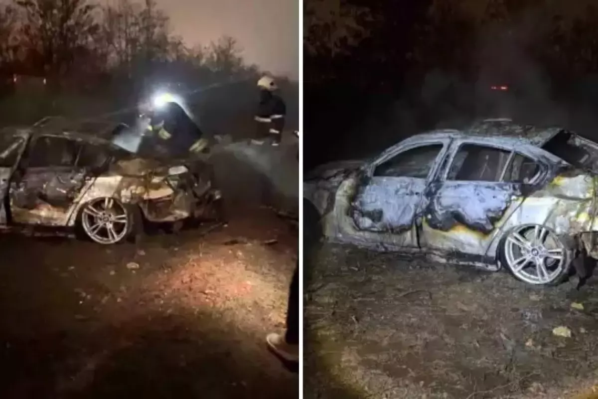 Sarampole Ucan Otomobil Alev Aldi Hayata Son 19521006 8551 Amp